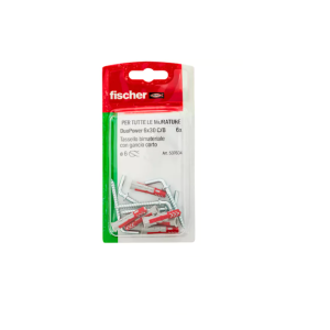 Tassello con gancio corto  duopower 6/8 blister