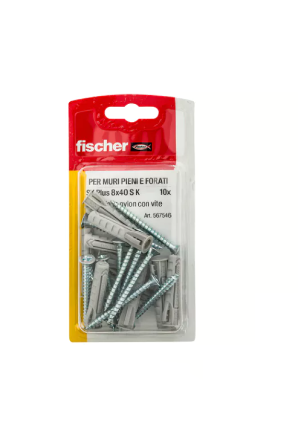Tassello con vite SX Plus Fischer 8X40 S Blister