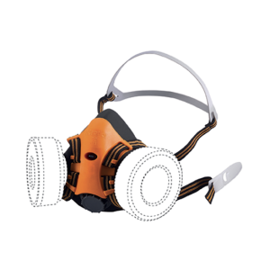 Maschera semi-facciale twin fly con filtri abek1p3 r per protezione individuale