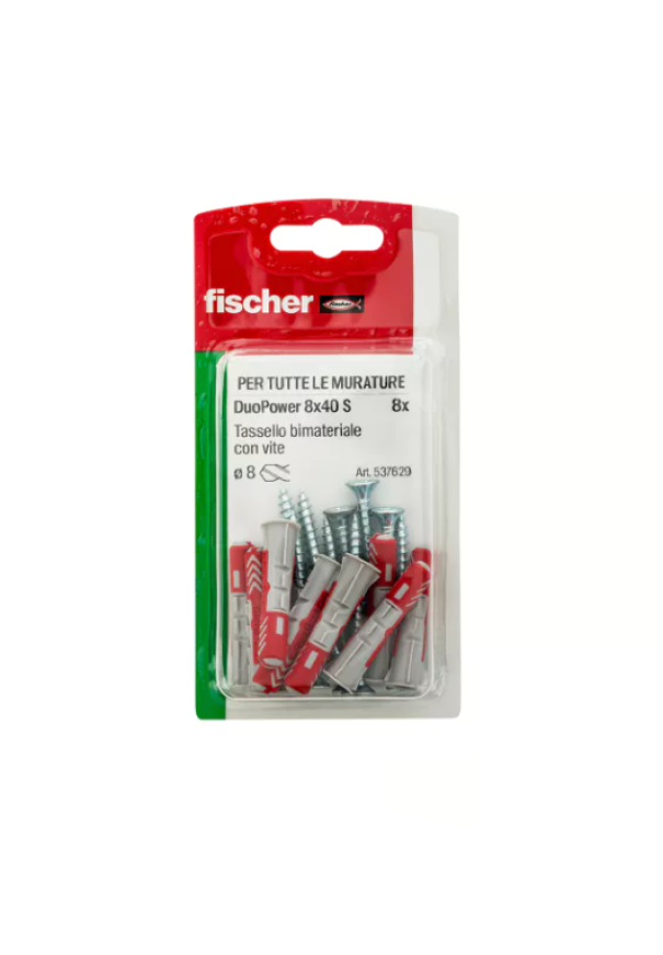 Tassello con vite DuoPower 8 S Fischer Blister