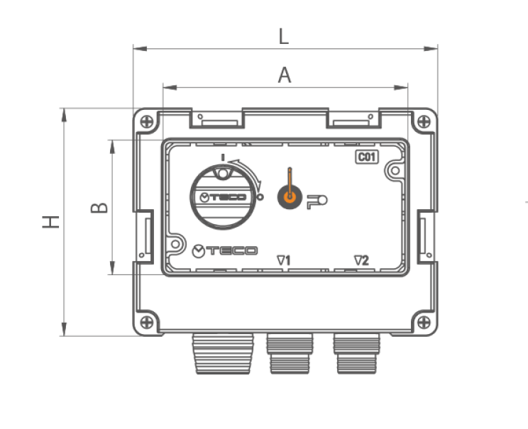 collettore-gas-mono-intercettazione-due-vie-K2.3-K203CC10100-03 Collettore gas Teco mono intercettazione due vie K2.3 K203CC10100