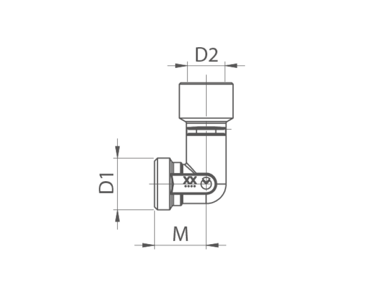 Scatola gas Teco da incasso con raccordo in uscita RK13KC0100