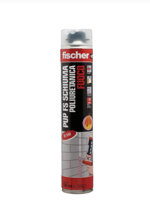 Schiuma PUP FS 750 fischer poliuretanica monocomponente antifuoco art.542396 per pistola