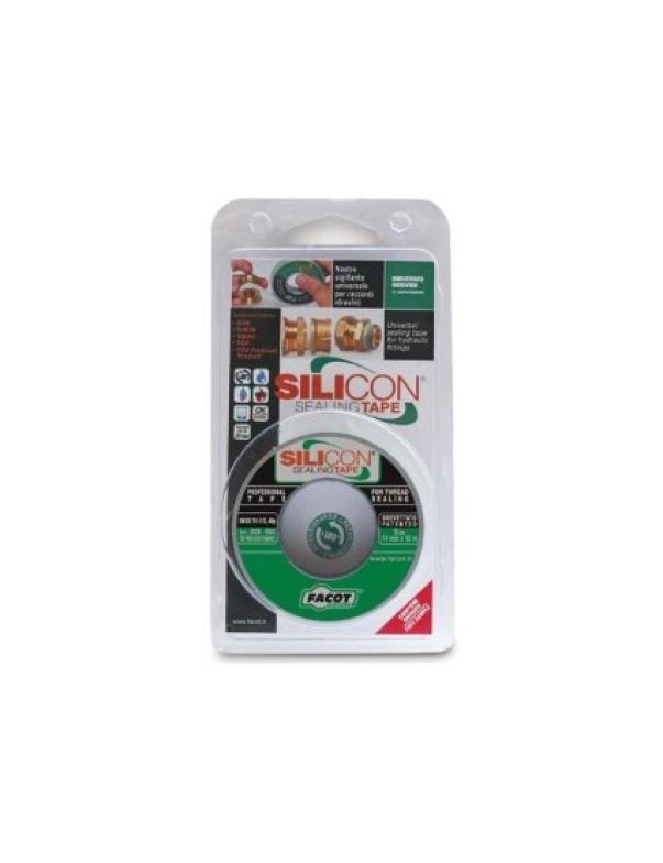 Nastro sigillante per raccordi idraulici Facot Silicon Tape Blister 14mm x 5 metri