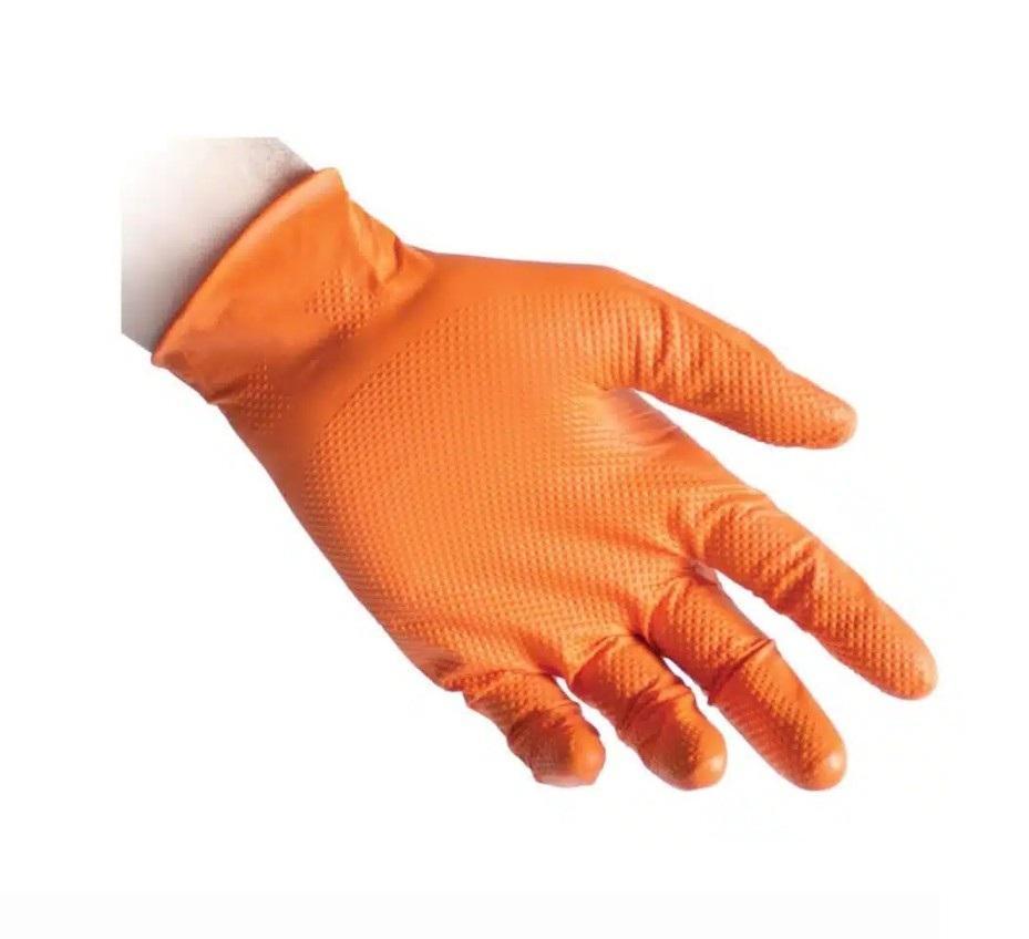 Guanti in nitrile Reflexx N85 arancione senza polvere taglia L 50 pezzi