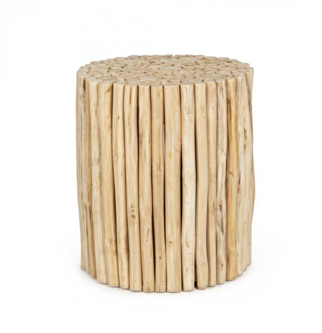Tavolino Guadalupe Bizzotto Naturale H40cm D. 35cm