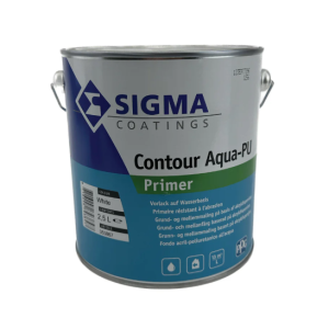 Primer all’acqua per legno e pvc  contour aqua pu primer bianco 2.5 litri