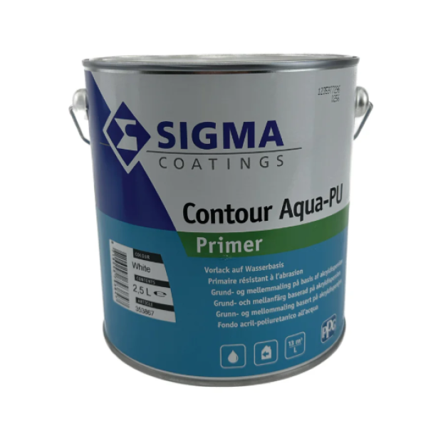 Primer allu2019acqua per legno e pvc Sigma Contour aqua pu primer bianco 2.5 litri