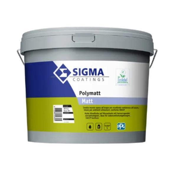 Smalto murale all' acqua per interno Sigma Polymatt wn 1 litro