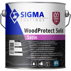 Pittura all’acqua semi coprente satinata  woodprotect solid bianca 1 litro
