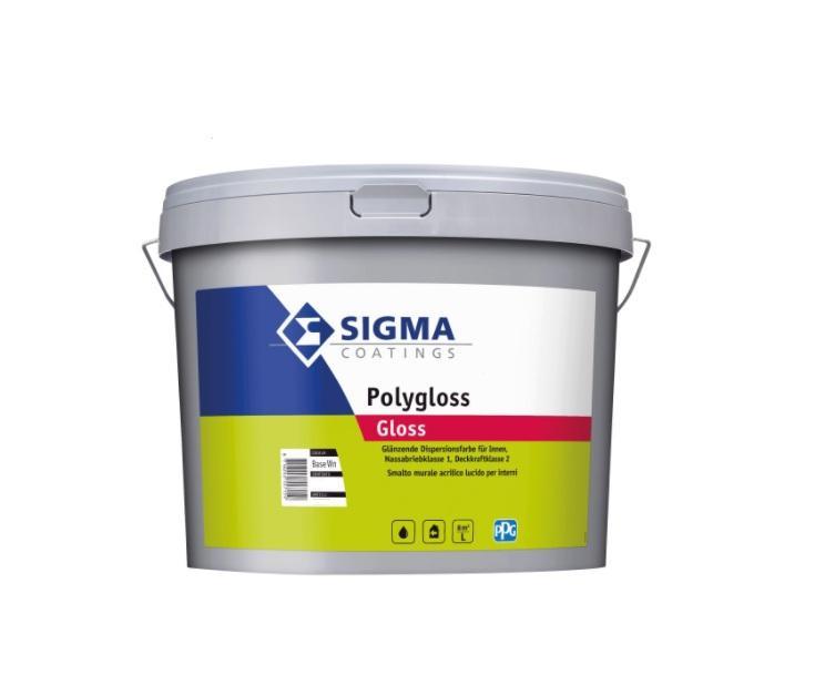 Smalto murale all' acqua per interno Sigma Polygloss wn 1 litro 