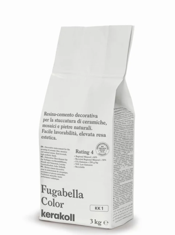 Stucco per fughe Kerakoll Fugabella KK 1 ultra bianco 3kg
