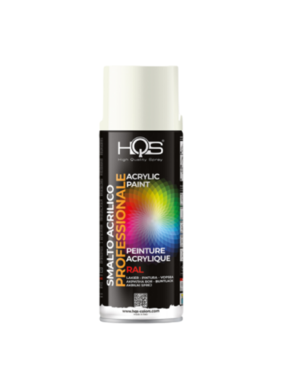 Bomboletta spray HQS Colorpack bianco lucido RAL9010 400ml