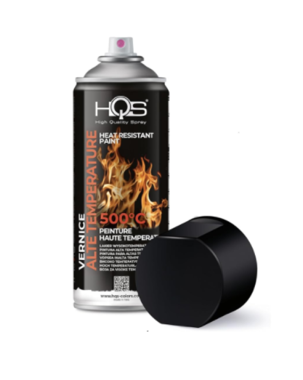Bomboletta spray HQS Colorpack alta temperatura nero 400ml