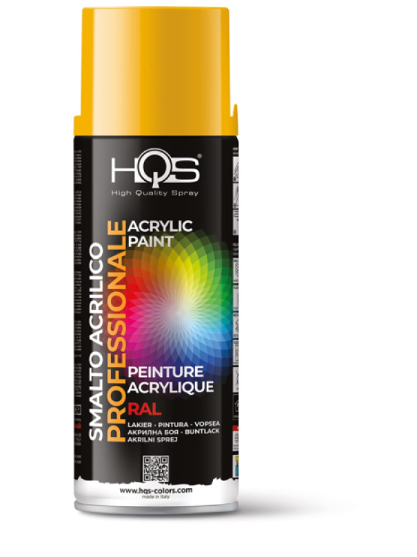 Bomboletta spray HQS Colorpack giallo segnale RAL1003 400ml