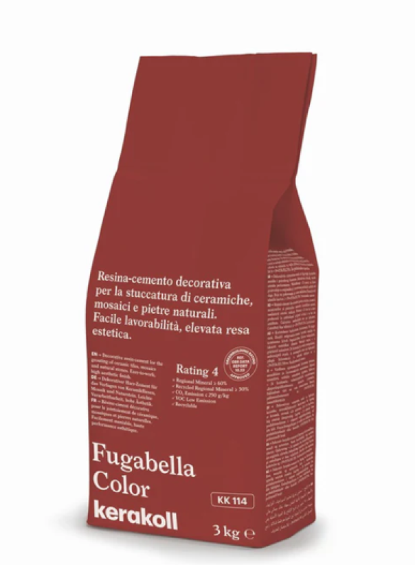 Stucco per fughe Kerakoll Fugabella KK 114 rosso 3kg