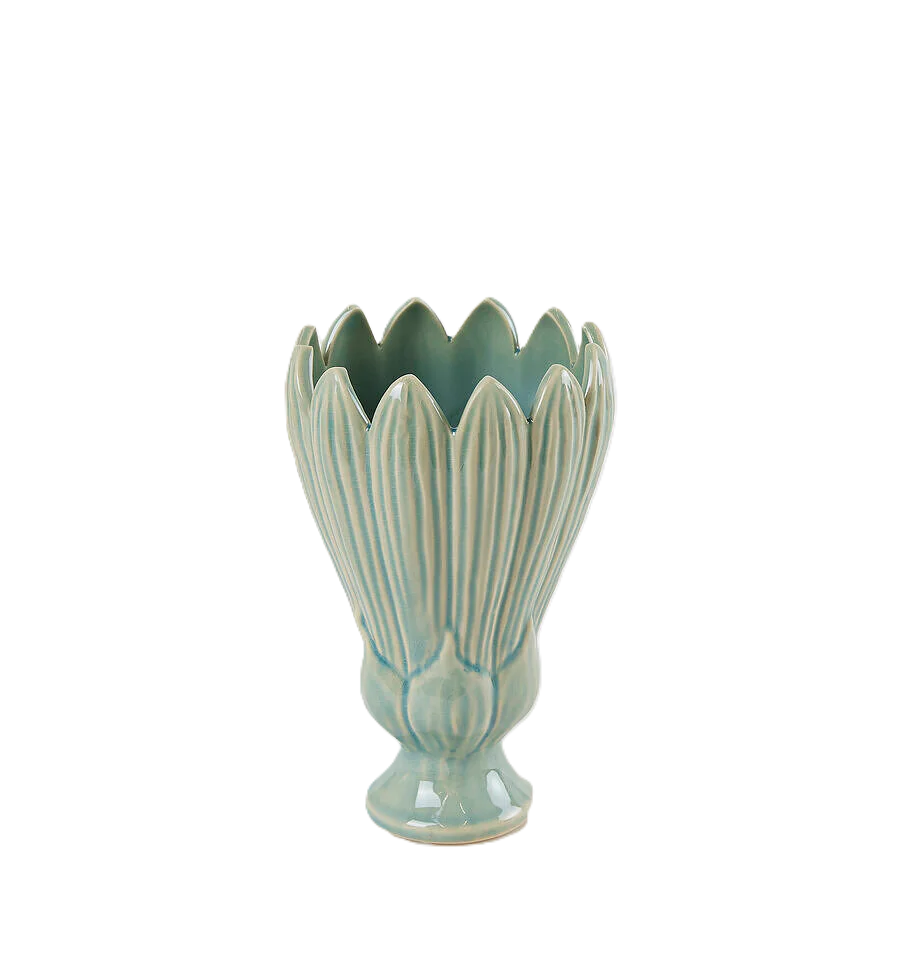 Vaso Freaky foglie coppa EDG H21cm D13.5cm in ceramica 