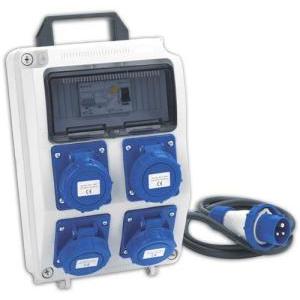 Quadro cantiere  ip55 4 prese industriali serie 11 ip67 16a art. 2240e