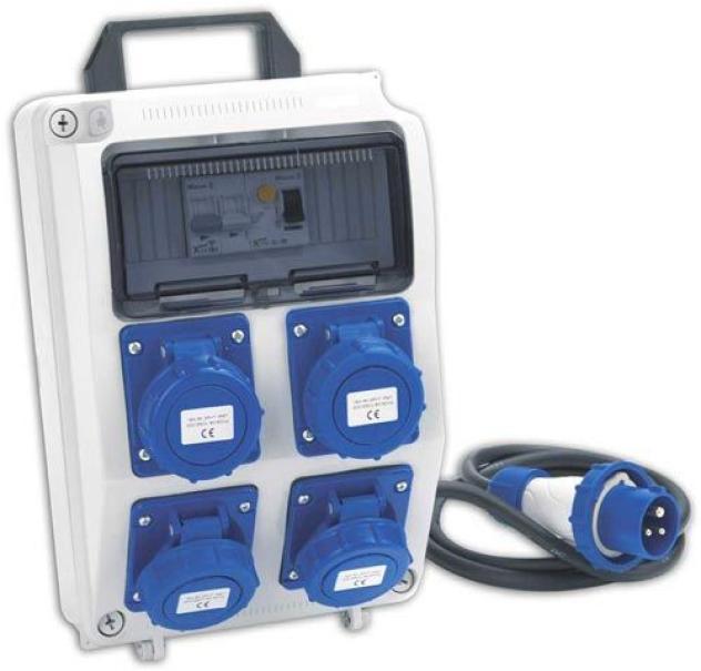 Quadro cantiere Rosi IP55 4 prese industriali serie 11 IP67 16A Art. 2240E