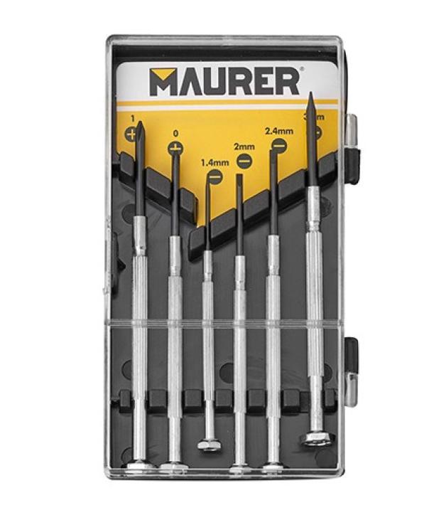 Cacciaviti di precisione Maurer 2+ e 4-  Art. 83246 6 pezzi