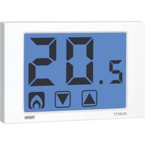 Termostato elettronico touch screen  ve432100 thalos bianco da parete a batterie