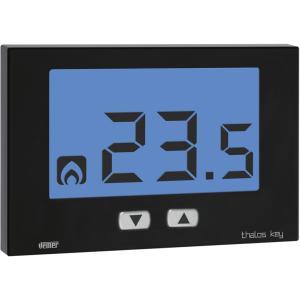 Termostato elettronico  ve719100 thalos key nero da parete a batterie