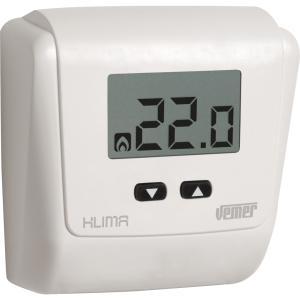 Termostato elettronico  ve729000 klima con display lcd parete a batterie