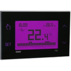 Cronotermostato digitale  ve771700 tuo nero touch screen da parete retroilluminato