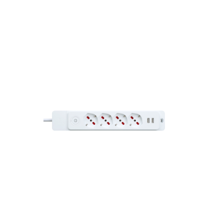 Multipresa serie emilia specialist  10/16a con interruttore e usb bianca art. rs8422ub