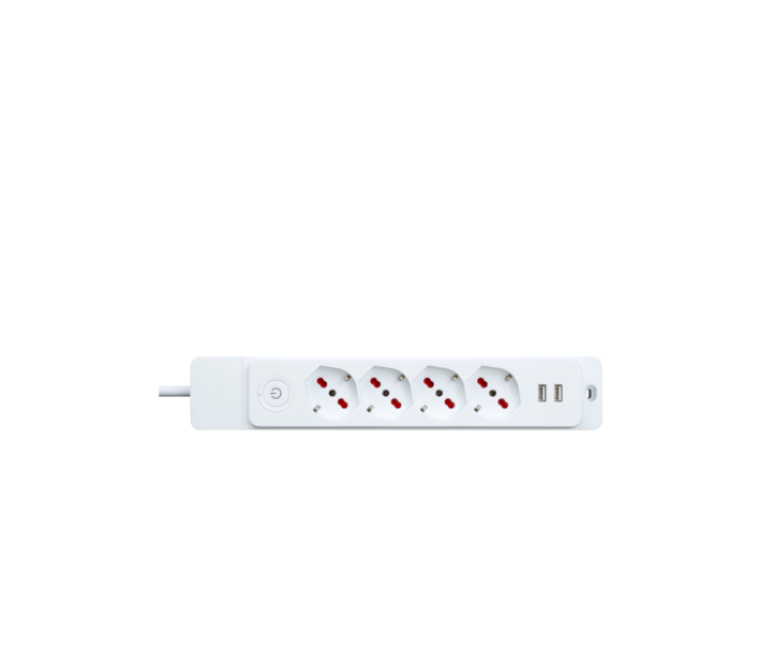 Multipresa serie Emilia specialist Rosi 10/16A con interruttore e USB bianca Art. RS8422UB