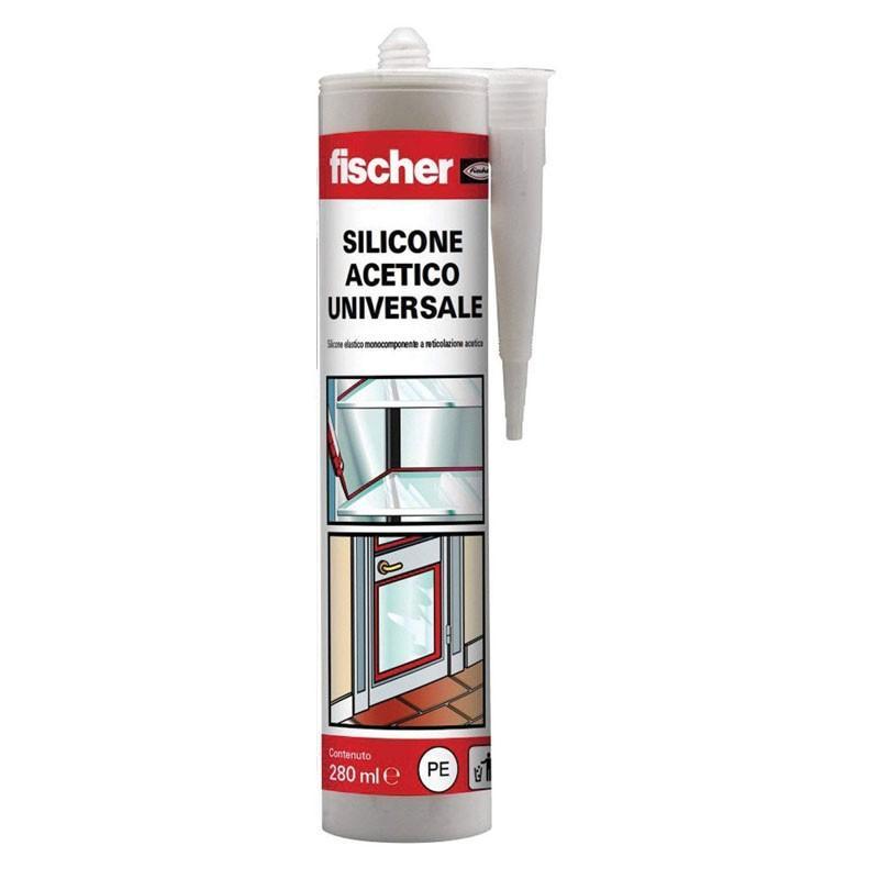 Silicone multiuso acetico antimuffa Fischer SAM M bianco 280ml