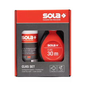 Set tracciatore con filo da 30metri e gesso rosso  clks set r