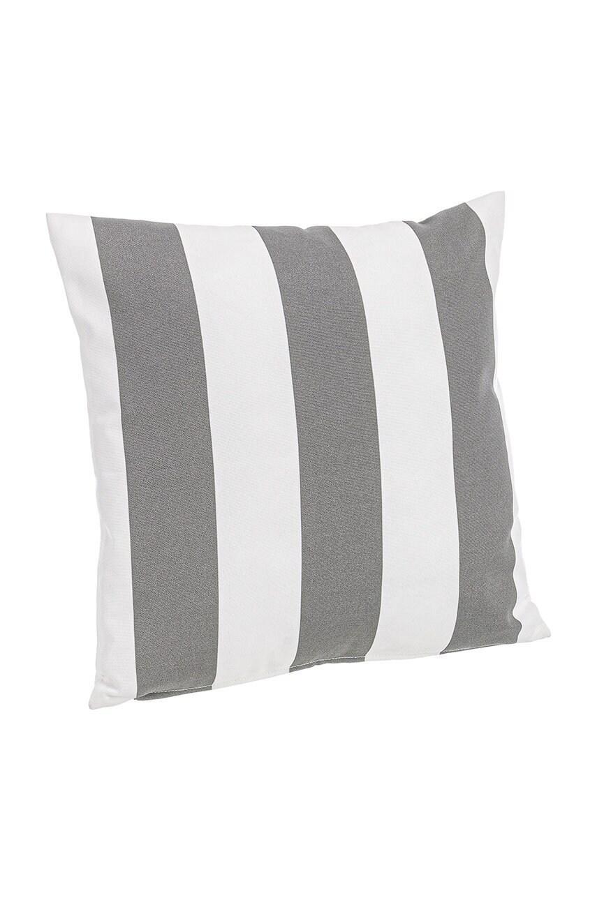 Cuscino righe Bizzotto bianco e grigio 43x43cm 