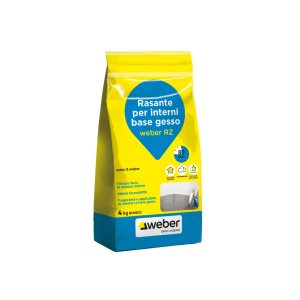 Rasante per interni liscio a base di gesso naturale  rz bianco 4kg