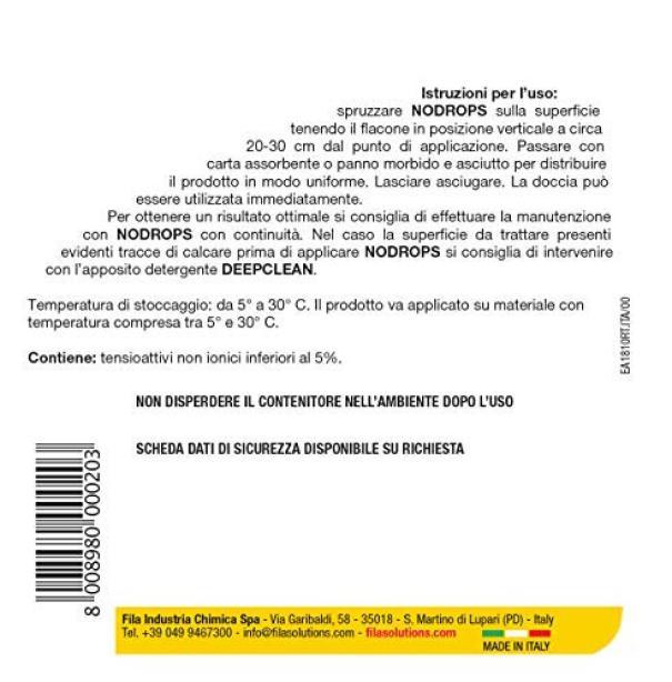 FILA NODROPS: La Soluzione Professionale per Vetri e Box Doccia Sempre Puliti