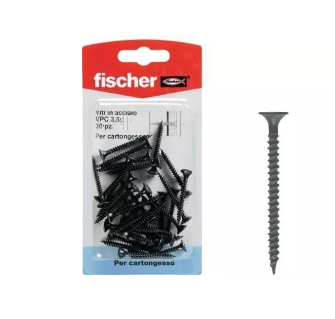 Vite per cartongesso Fischer 3.5x45mm Blister 30 pezzi