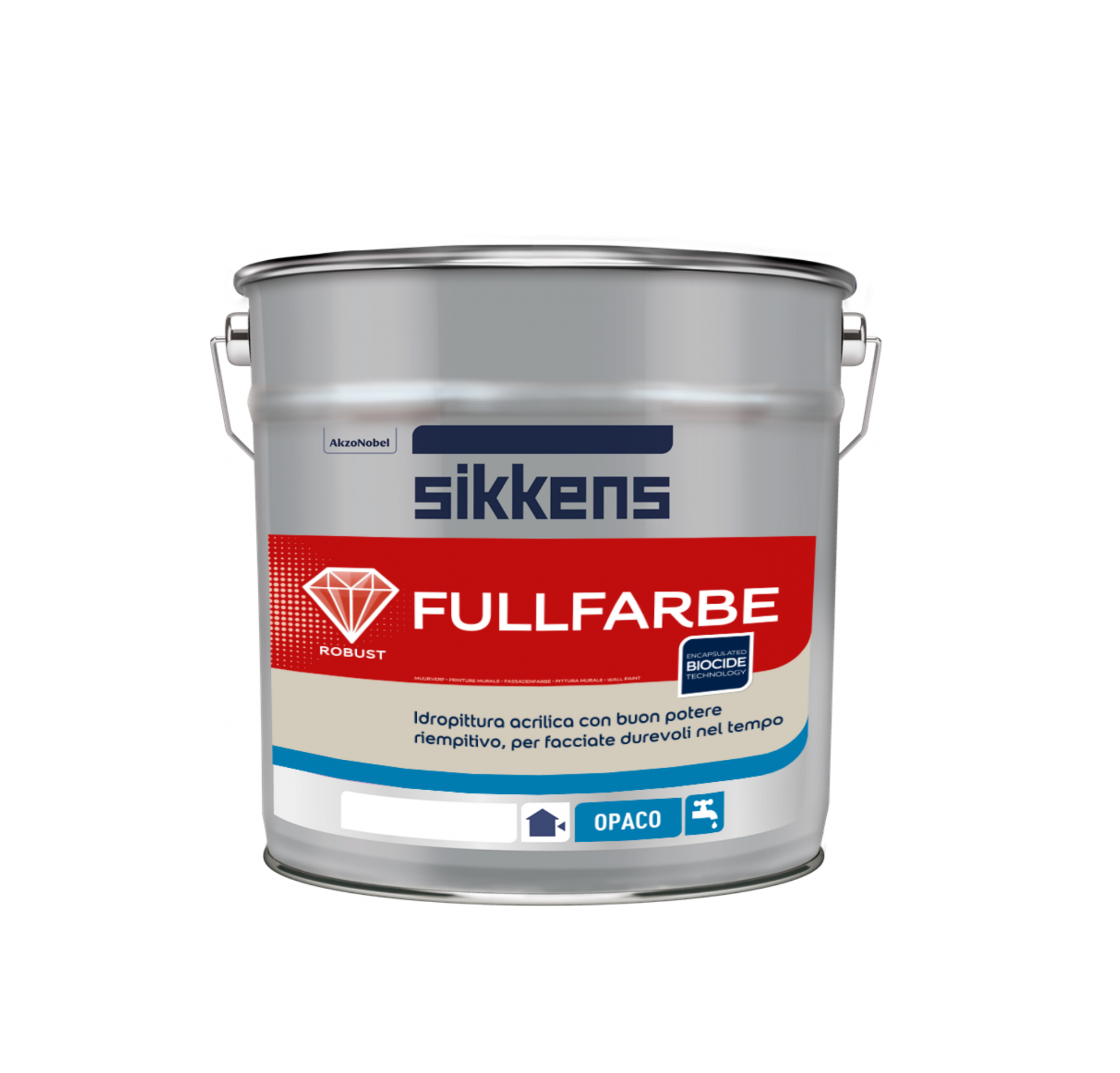 Idropittura riempitiva Sikkens per esterni Fullfarbe bianca 5 litri