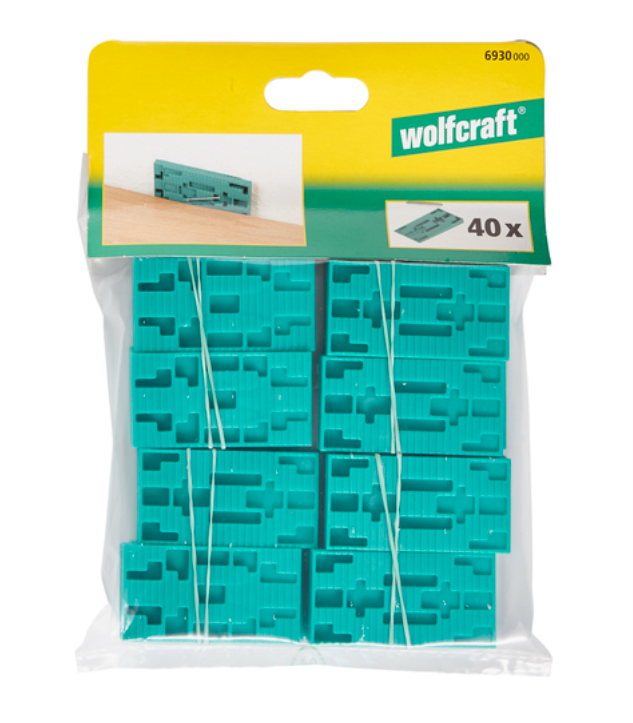 Cunei distanziatori in plastica Wolfcraft 40 pezzi 