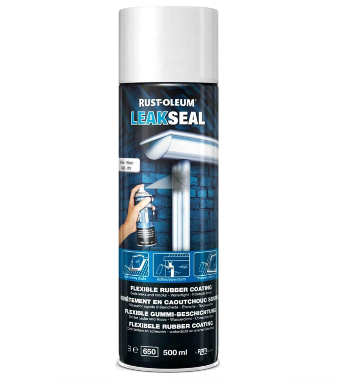 Spray sigillante perdite e crepe Rust-Oleum LeakSeal 3490 bianco 500ml