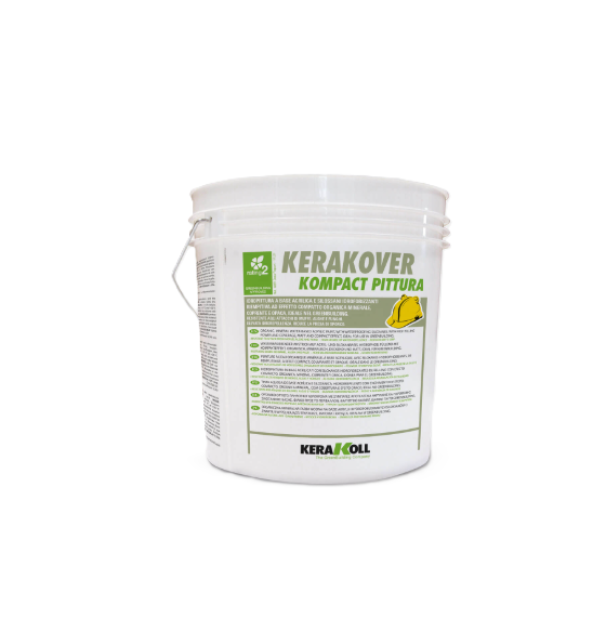 Idropittura base acrilica Kerakoll Kerakover Kompact bianca 4 litri