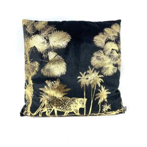 Cuscino giungla  nero e oro 45x45cm