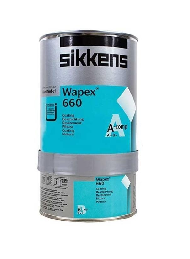 Idrosmalto bicomponente satinato Sikkens per interni Wapex 660 bianco 1 litro