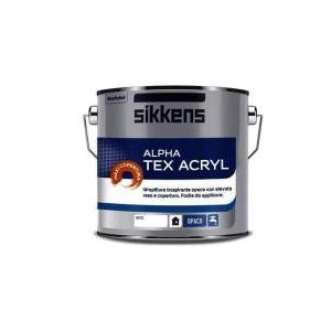 Idropittura traspirante  per interni alpha tex acryl bianca 5 litri