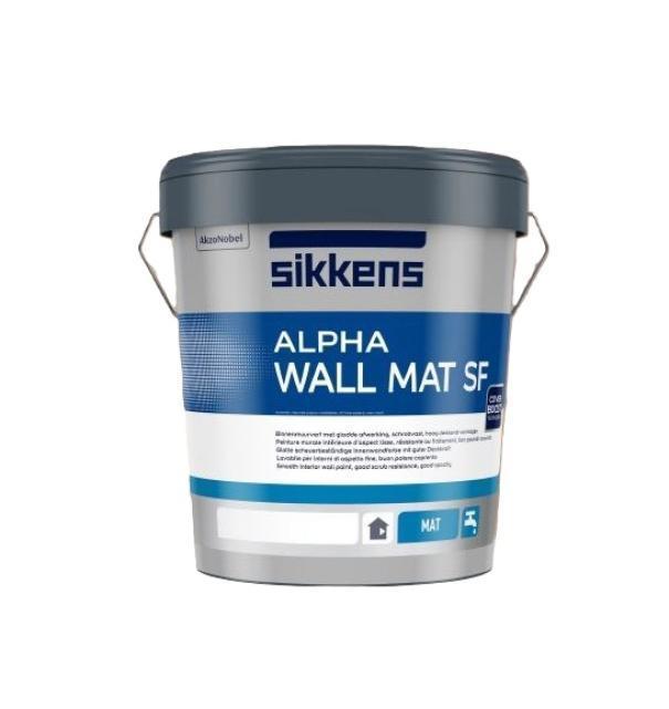 Idropittura lavabile per interni Sikkens Alpha Wall Mat SF bianca 5 litri