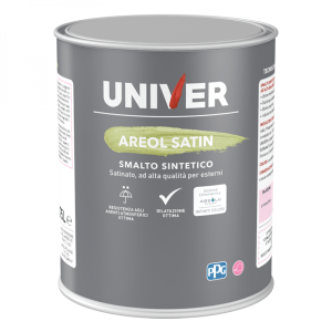 Smalto sintetico satinato  univer areol satin per esterni bianco 2.5 litri