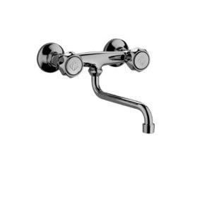 Gruppo lavello a muro  con canna orientabile danubio da161cr