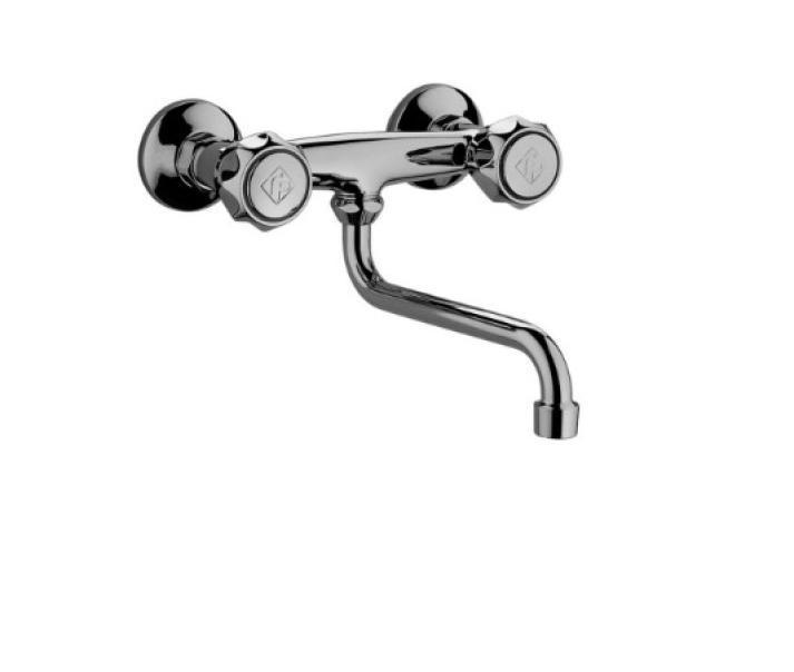 Gruppo lavello a muro Paffoni con canna orientabile Danubio DA161CR