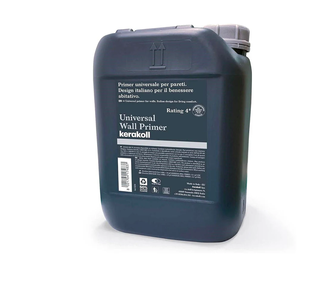 Primer Kerakoll Universal Wall Traspirante per Interni ed Esterni Consolida Pareti 10 litri