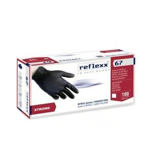 Guanti in nitrile  r67 neri senza polvere taglia m 100 pezzi