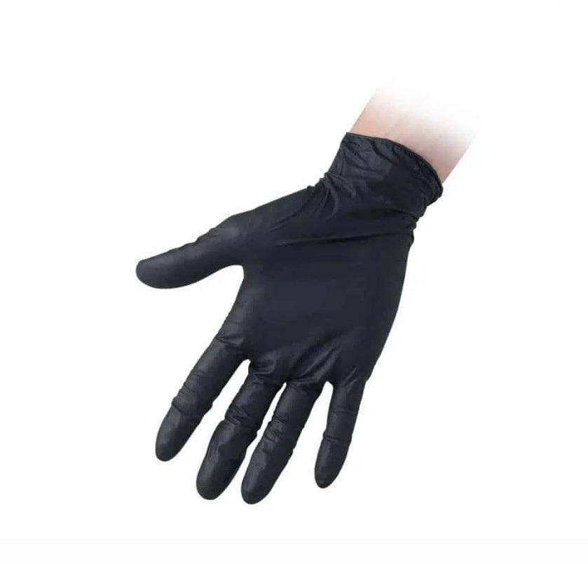 Guanti in nitrile Reflexx R67 neri senza polvere taglia M 100 pezzi